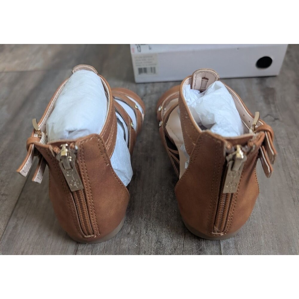 NEW Jessica Simpson Annette Gladiator Brown Gladiator Sandals Jeweled Girls 13 - Picture 5 of 5